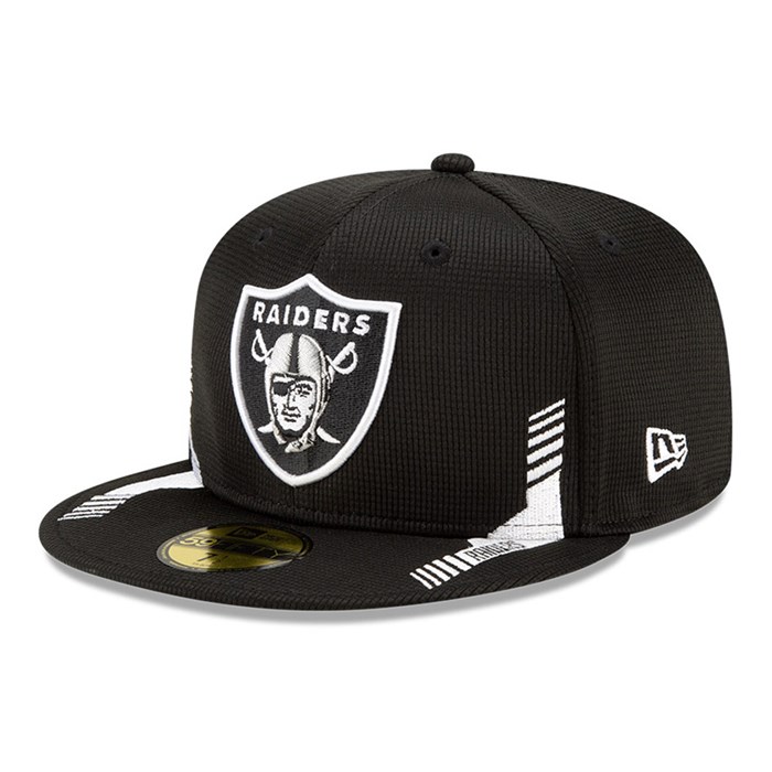 Las Vegas Raiders NFL Sideline Home 59FIFTY Lippis Mustat - New Era Lippikset Finland FI-136274